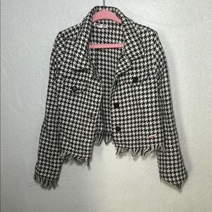 Kids Stylish Houndstooth Women's Blazer